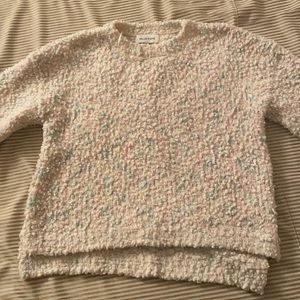 Sweater- cotton candy light color over off white base
